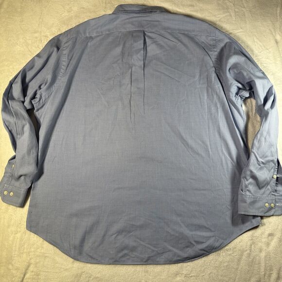 Polo Ralph Lauren Shirt Men's XXL Blue Classic Fit Houndstooth Luxury Preppy - Picture 8 of 11
